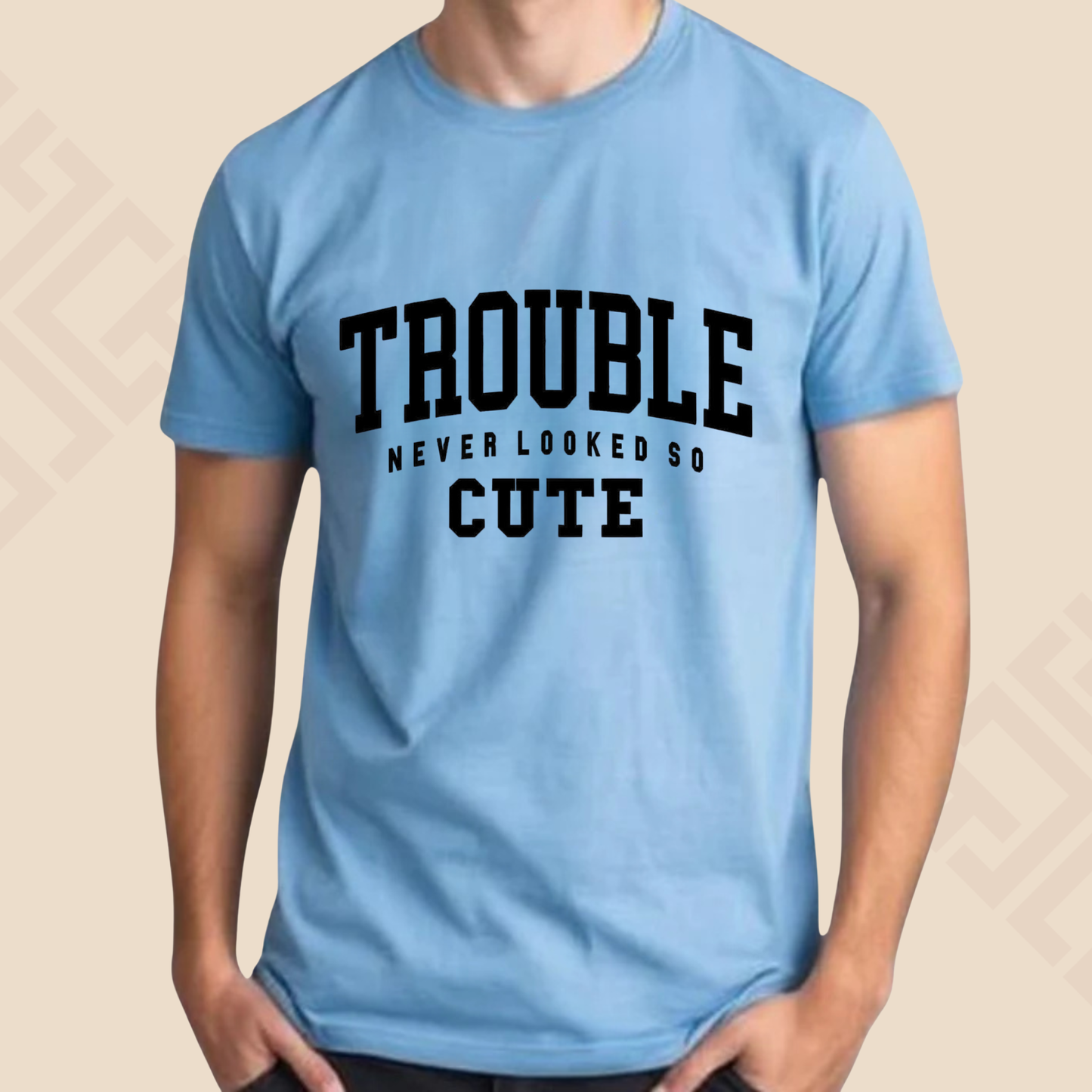 TROUBLE Half Sleeve T Shirt