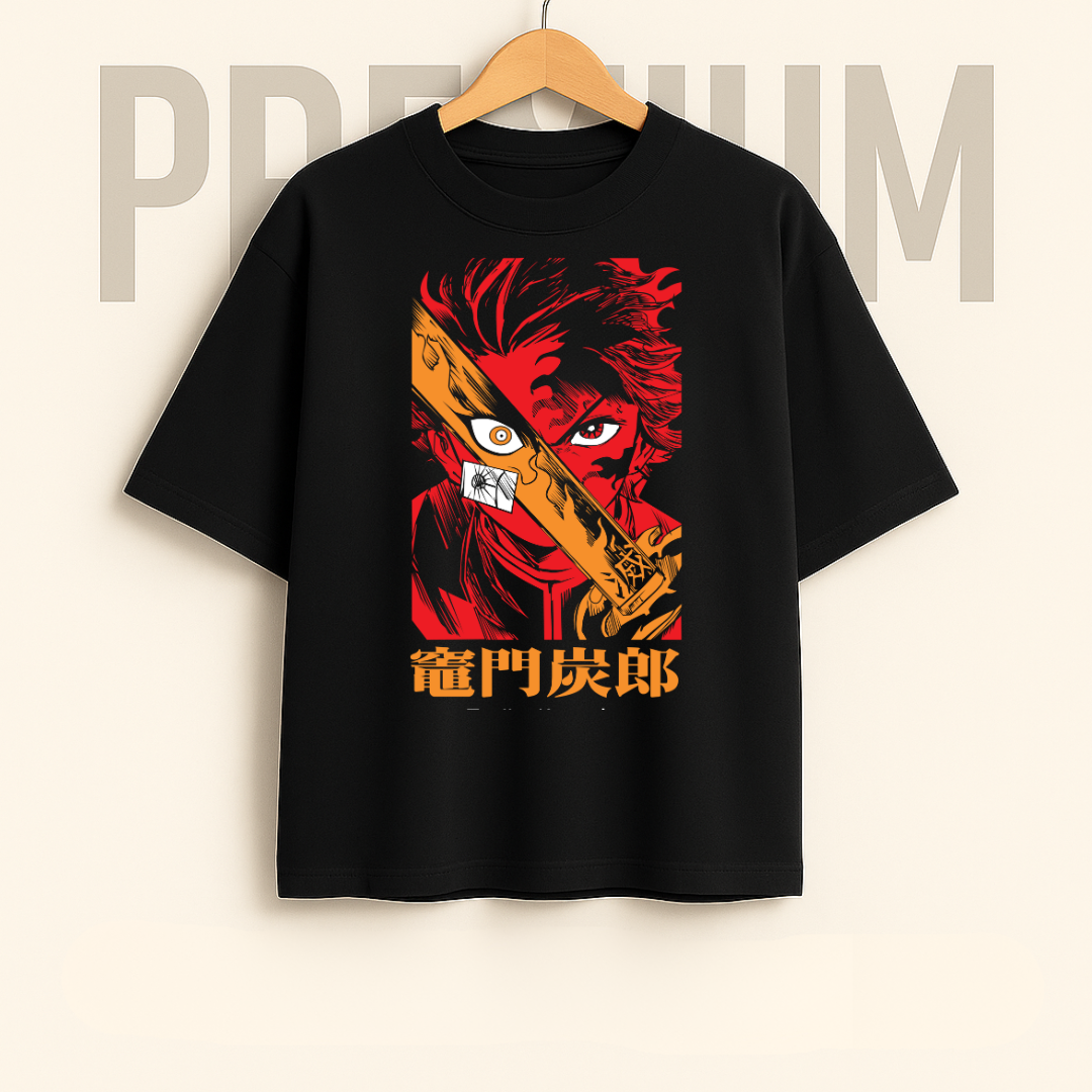 Anime Streetwear Drop Shoulder Shirt