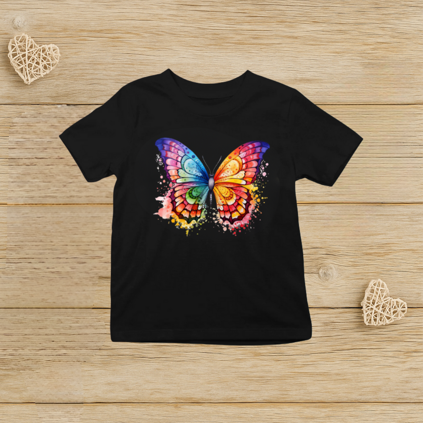 RAINBOW BUTTERFLY Kids T Shirt